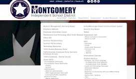 
							         Sitemap - Montgomery Independent School District								  
							    