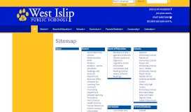 
							         Sitemap - West Islip School District								  
							    
