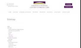 
							         sitemap|Saratoga Hospital Center for Breast Care								  
							    