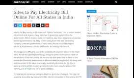 
							         Sites to Pay Electricity Bill Online For All States in India - Technofizi.net								  
							    