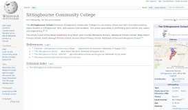 
							         Sittingbourne Community College - Wikipedia								  
							    