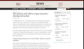 
							         SIU partners with UM on major economic development portal - SIU News								  
							    