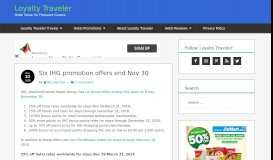 
							         Six IHG promotion offers end Nov 30 | Loyalty Traveler								  
							    