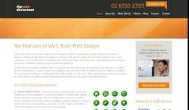 
							         Six Key Features of a Well-built Web Design - The Web Showroom								  
							    