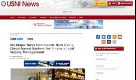 
							         Six Major Navy Commands Now Using Cloud-Based System ...								  
							    