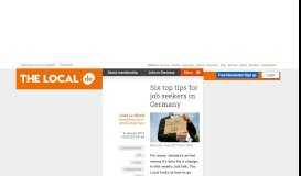 
							         Six top tips for job seekers in Germany - The Local								  
							    