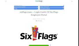 
							         sixflags.team - Login Guide Of Six Flags Employee Portal								  
							    