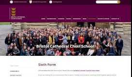 
							         Sixth Form - Bristol Cathedral Choir School								  
							    