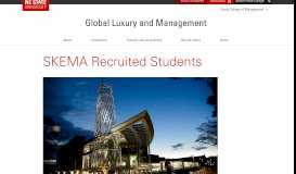 
							         SKEMA Recruited Students | Global Luxury and Management | NC ...								  
							    