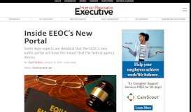 
							         Skepticism Over EEOC's New Portal : HRExecutive.com								  
							    