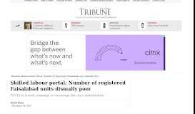 
							         Skilled labour portal: Number of registered Faisalabad units dismally ...								  
							    