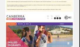 
							         Skilled Migrants Portal - Migrating - Canberra - Create your future								  
							    