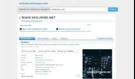 
							         skillmine.net at Website Informer. SkillMine. Visit Skill Mine.								  
							    