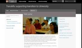 
							         Skills portal | Transkills: supporting transition to University								  
							    