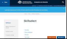 
							         SkillSelect - Department of Home Affairs								  
							    