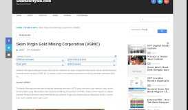 
							         Skim Virgin Gold Mining Corporation (VGMC) - - Shamsuriyadi.com								  
							    