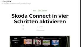
							         Skoda Connect schnell und einfach in vier Schritten aktiveren								  
							    