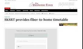
							         SKSRT provides fiber-to-home timetable | The Pocahontas ...								  
							    