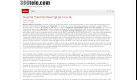 
							         Skupina Telekom Slovenije na Hevreki - 386tele.com								  
							    
