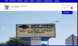 
							         Sky View Elementary School / Homepage								  
							    