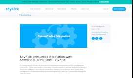 
							         SkyKick integrates with ConnectWise Manage to streamline Cloud ...								  
							    