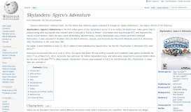 
							         Skylanders: Spyro's Adventure - Wikipedia								  
							    