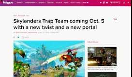 
							         Skylanders Trap Team coming Oct. 5 with a new twist and a new portal								  
							    