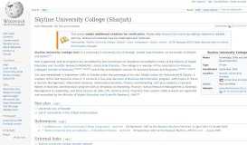 
							         Skyline University College (Sharjah) - Wikipedia								  
							    