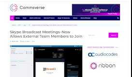 
							         Skype Broadcast Meetings–Now Allows External Team Members to Join								  
							    