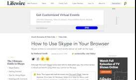 
							         Skype for Web: Using Skype in Your Browser - Lifewire								  
							    