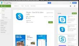 
							         Skype – free IM & video calls – Apps on Google Play								  
							    