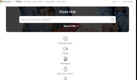 
							         Skype Support for Skype for Web | Skype Support								  
							    