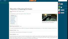 
							         Skyrim: Chasing Echoes - Orcz.com, The Video Games Wiki								  
							    