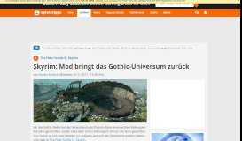 
							         Skyrim: Mod bringt das Gothic-Universum zurück - Panorama								  
							    