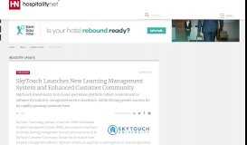 
							         SkyTouch Launches New Learning Management System and ...								  
							    