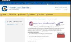 
							         Skyward Family Access - Coeur d'Alene School District								  
							    