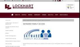 
							         Skyward Family Access - Lockhart Independent School District								  
							    