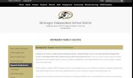 
							         Skyward Family Access - McGregor ISD								  
							    