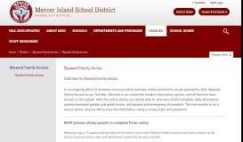 
							         Skyward Family Access - Mercer Island School District								  
							    