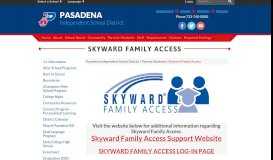 
							         Skyward Family Access - Pasadena Independent School District								  
							    