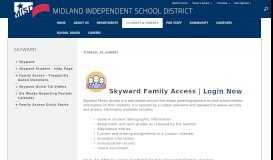 
							         Skyward / Skyward - Midland Independent School District								  
							    