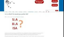 
							         SLA or BLA? Or would you prefer ISA? - USM-portal								  
							    