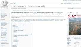 
							         SLAC National Accelerator Laboratory - Wikipedia								  
							    