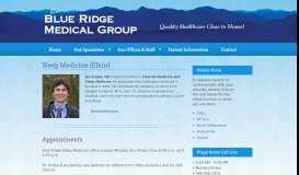 
							         Sleep Medicine | Sleep Doctor | Elkin NC | Blue Ridge MD								  
							    