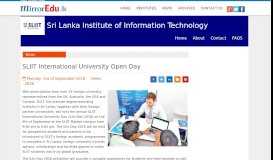 
							         SLIIT International University Open Day - Mirror Education Mirror ...								  
							    