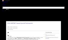 
							         Slim ASP.NET based portal framework - Stack Overflow								  
							    