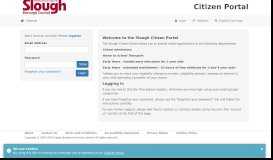 
							         Slough Citizen Portal								  
							    