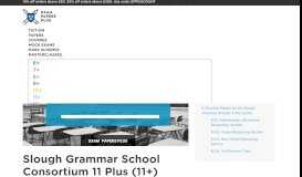 
							         Slough Grammar School Consortium 11 Plus (11+) Exam Information								  
							    