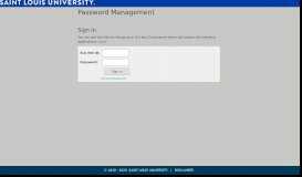 
							         SLU Net ID Password Management								  
							    