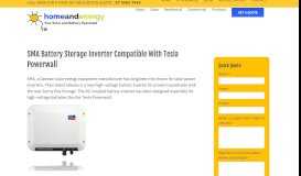 
							         SMA Battery Storage Inverter Compatible With Tesla Powerwall								  
							    